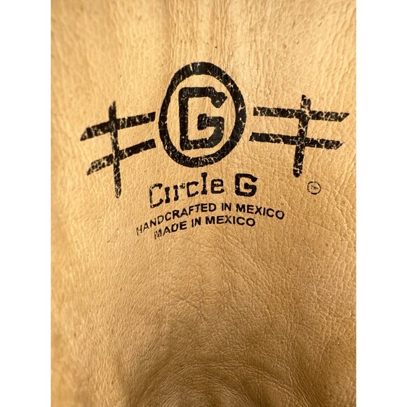 Circle G Distressed Black and Tan western Boots - Picture 3 of 6